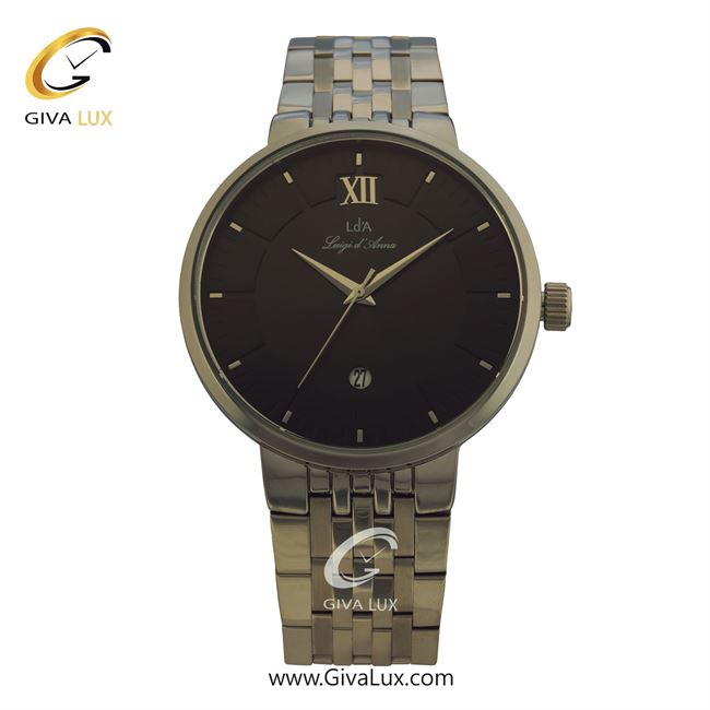 ساعت مچی اورجینال مردانه LdA | لوئیجی د آنا | Luigi d'Ana نقره ای | نقره ای| مشکی| کد رفرنس 2404